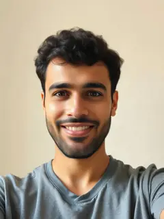 Original AI-generated selfie (before)